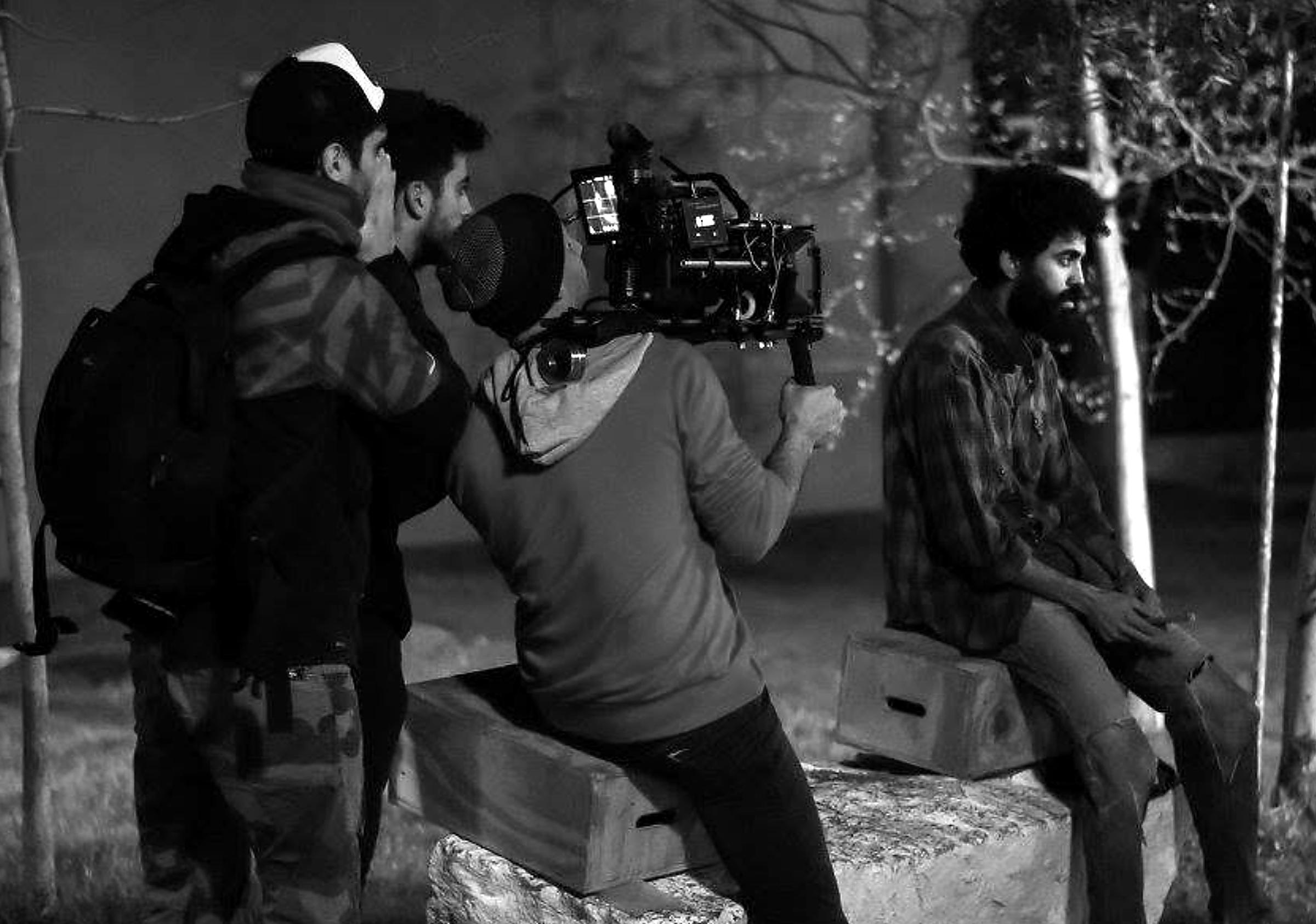 Night filming setup